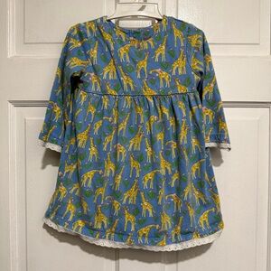 18-24 Month Girls Giraffe Dress Diaper Cover Baby Boden Zoo Outfit Set